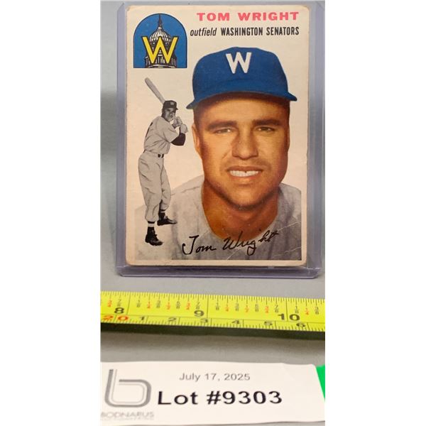 Tom Wright 1954 Topps #140 Vintage Baseball Card