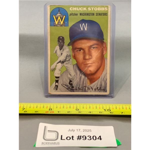 Chuck Stobbs 1954 Topps #185 Vintage Baseball Card