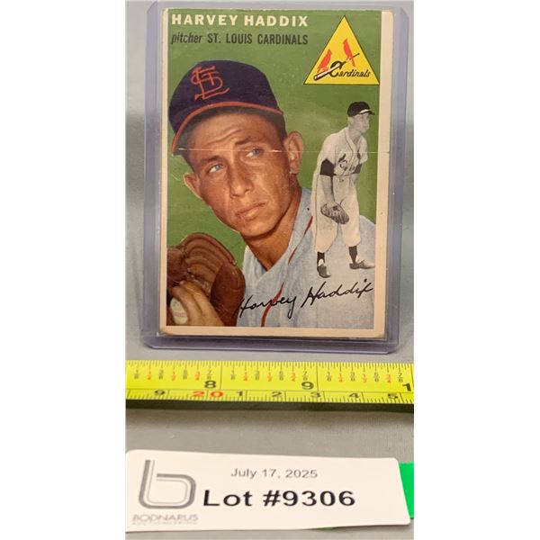 Harvey Haddix 1954 Topps #9 Vintage Baseball Card