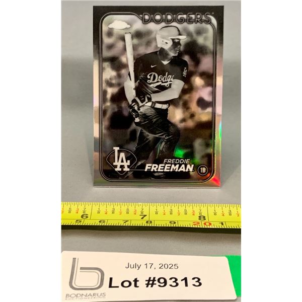 2024 World Series Slugger Canadian Freddie Freeman MVP Topps Chrome Negative Refractor Baseball Card