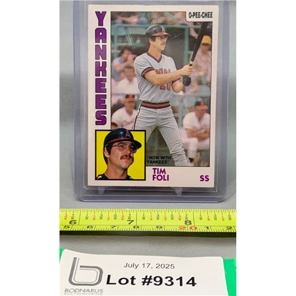 Tim Foli Yankees Expos Star O-Pee-Chee #342 Vintage 1984 Baseball Card