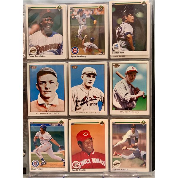 (54) Binder with 1990's MLB Baseball Cards Filled with Stars MVPs Rookies