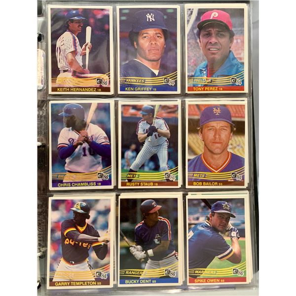 (36) Lot of Vintage 1984 Donruss MLB Baseball Stars / Cards in Sleeves & Binder