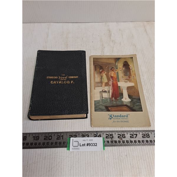 (2) Antique Standard Bathroom Plumbing Fixtures Catalogs