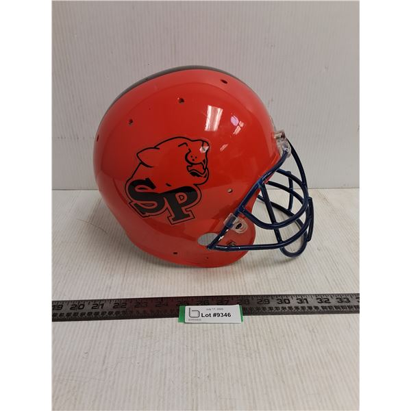 SP Lions #64 Orange/Black Adult Football Helmet - No Internal Padding