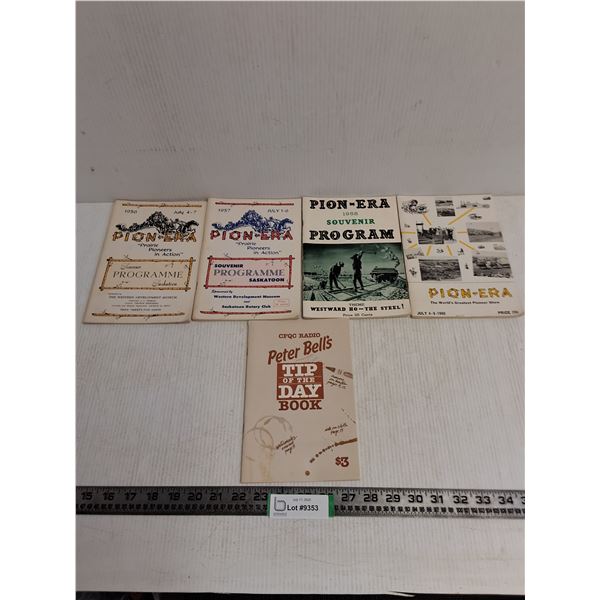 (4) Vintage Pion-Era Booklets, Peter Bell's "Tip of the Day" 1980's Booklet