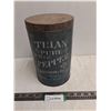 Image 1 : Vintage "Trian Pure White Pepper" 10" Tin x 6.25" Dia
