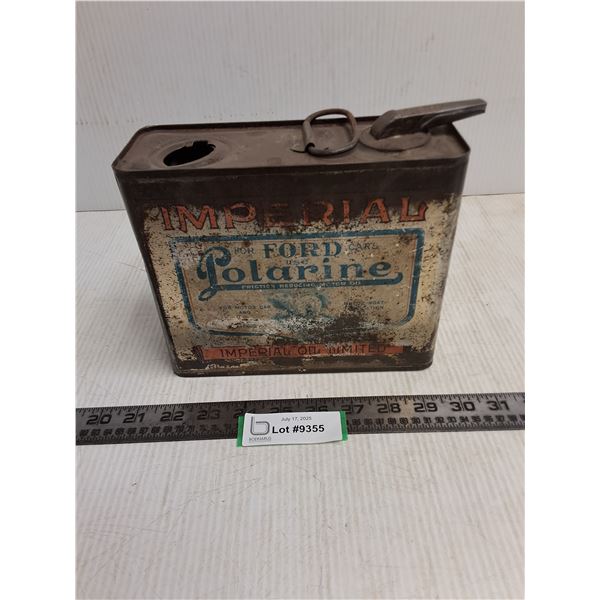 Vintage Imperial "Ford Polarine" Motor Oil Tin