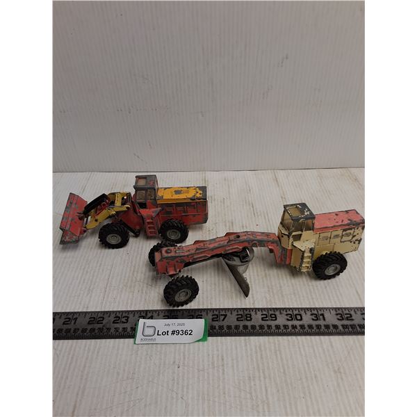 Vintage Dinky Die Cast Replica Grader & Front-End Loader
