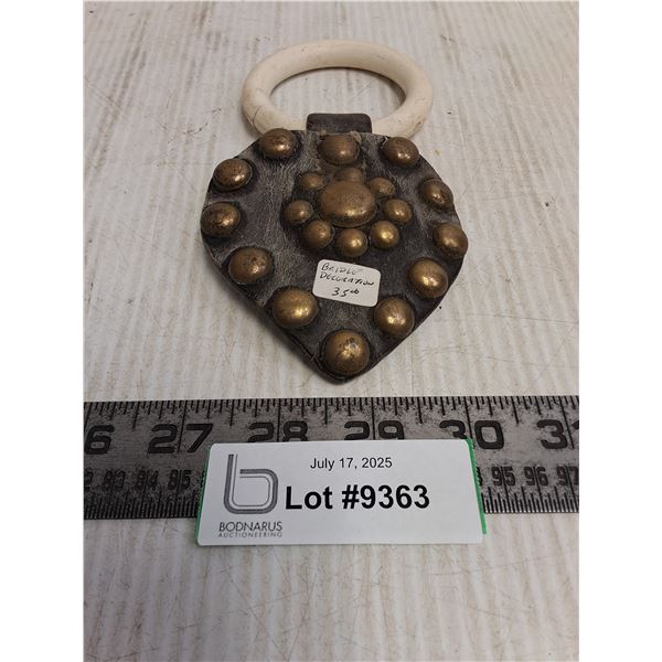 Vintage Leather/Metal Rivet Horse Bridle Decoration