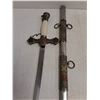 Image 2 : Masonic Knights Templar Ceremonial Stainless Steel Sword with Sheath - 37" Length - Pickup Only