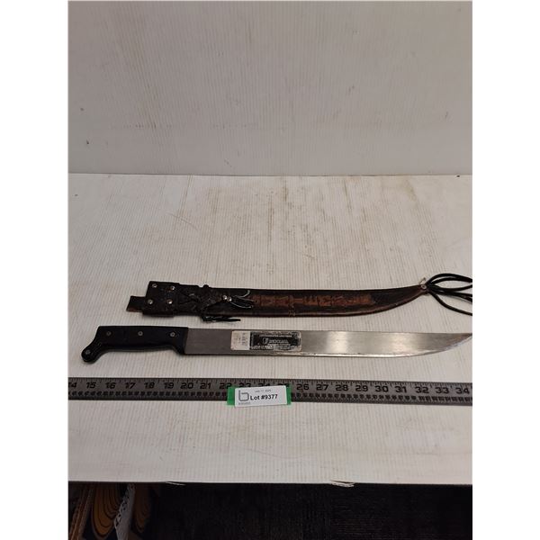 Colombian Machete - 16" Blade - with Guatemalan Leather Sheath