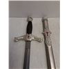 Image 3 : Masonic Knights Templar Ceremonial Stainless Steel Dagger with Sheath - 21" Length