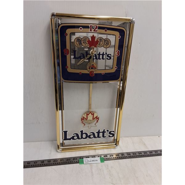 Stamford Labatt's Brewery Battery Power Wall Clock - 10.5" x 20.5" - One Corner needs Glue