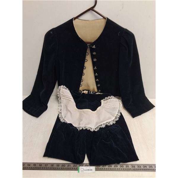 * Antique Boy's Coat & Trouser Ensemble with Breast Collar - Size Unknown