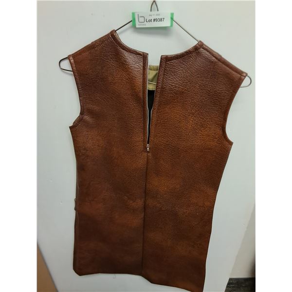 * Vintage Faux Leather Dress - Size Small/Medium
