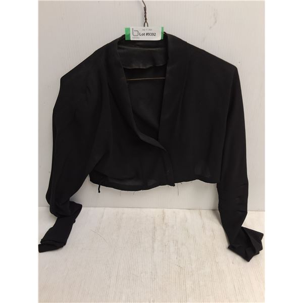 Vintage Ladies Cropped Blouse with Shoulder Pads - Approx Size Small/Medium