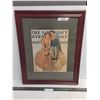 Image 1 : Wood Framed Vintage "The Saturday Evening Post - July 11, 1936" - 19.5" x 23.5" - Pickup Only