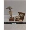 Image 1 : (2) Wooden Base Snowmobile Trophies