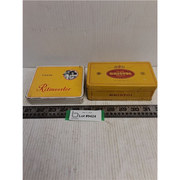 (2) Vintage Tobacco Tins (Bristol & Ritmeester)