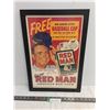 Image 1 : Vintage Framed "Red Man Tobacco" Advertisement Wall Art - 14" x 20"