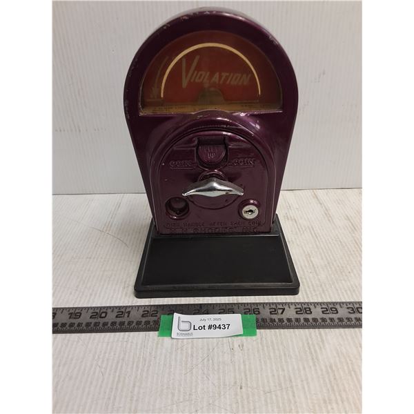 Vintage Mounted Parking Meter - 10x7x6"