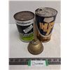 Image 1 : (3) Empty Oil Tin/Containers (Co-op & Motomaster)
