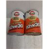 Image 2 : (2) Gulf Motor Oil Tins - 1 Full, 1 Empty - Pickup Only