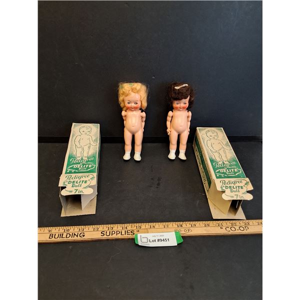 (2) Pedigree Delite Dolls- 7"