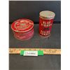 Image 1 : (2) Tin Cans- Master Manson Cut Plug Tobacco And Blue Ribbon Baking Powder