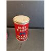 Image 3 : (2) Tin Cans- Master Manson Cut Plug Tobacco And Blue Ribbon Baking Powder