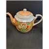 Image 7 : Vintage Porcelain Flower Teapot & Creamer & Tea Cup Set