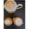 Image 9 : Vintage Porcelain Flower Teapot & Creamer & Tea Cup Set