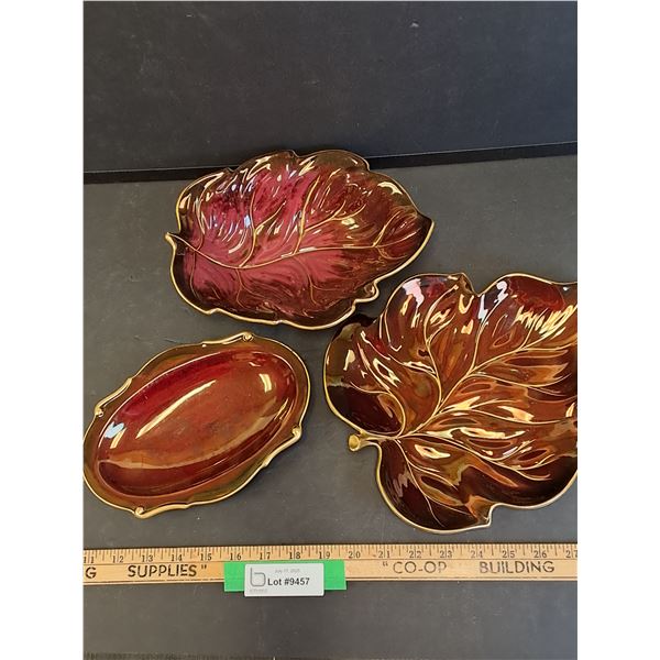(3) Royal Rouge Carltonware Serving Dishes Set