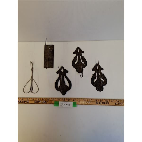 (5) Vintage Metal Receipt Holder - Various Sizes