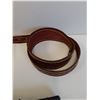 Image 7 : (2) Leather Horse Shoulder Straps & Bell Set