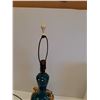 Image 5 : Vintage Teal And Gold Lamp (Cord Needs TLC) 18" x 13"  -  PICK UP