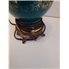 Image 6 : Vintage Teal And Gold Lamp (Cord Needs TLC) 18" x 13"  -  PICK UP