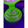 Image 2 : Uranium Glass Filigree Pattern- While Flame Light CO Grand Rapids Mich