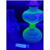 Image 1 : Uranium Glass Filigree Pattern- While Flame Light CO Grand Rapids Mich