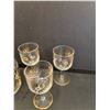 Image 3 : MCM Decanter Set- Sunflower Pattern- 5 Glasses