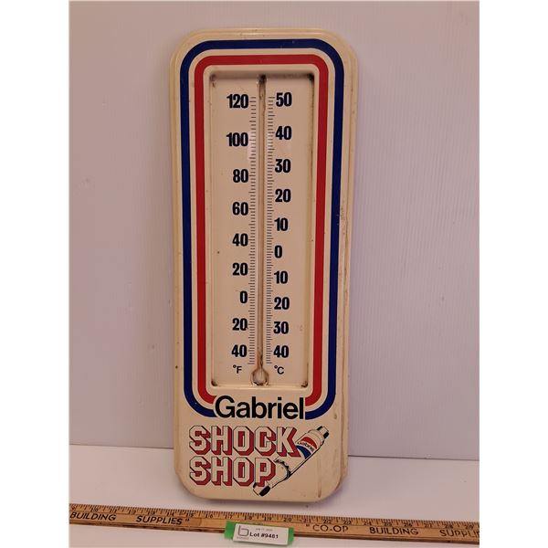 Gabriel Shock Shop Temperature Gauge- Missing Thermometer - 9" x 24.5"