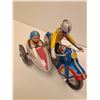 Image 3 : Tin Wind-up Toy Motorcycle w/Side Car - Winds Up, As Is