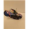 Image 4 : Tin Wind-Up Motorcycle Toy - Winds Up, As Is