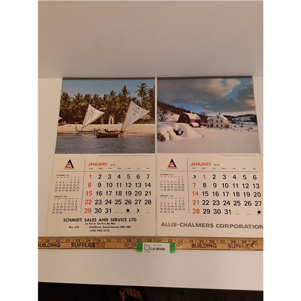 (2) Allis Chalmers, Schmidt Sales, Waldheim, Sk,  Calendars: - 1978 & 1979