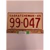 Image 1 : Saskatchewan License Plate - 1945