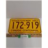 Image 1 : Saskatchewan License Plate - 1967 - Canada Centennial Plate