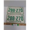 Image 1 : Saskatchewan License Plate - 1968 Pair of Plates