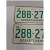 Image 2 : Saskatchewan License Plate - 1968 Pair of Plates