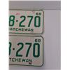 Image 3 : Saskatchewan License Plate - 1968 Pair of Plates